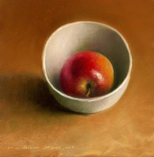 Apple in a bowl