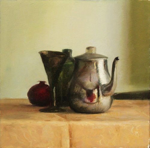 Still life with teapot and cup